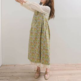 [Natural Garden] MADE N Flower Linen Button Dress_High quality material, linen material, practical pocket_ Made in KOREA